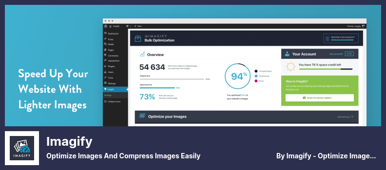 ปลั๊กอิน Imagify - ปรับแต่งรูปภาพและบีบอัดรูปภาพได้อย่างง่ายดาย