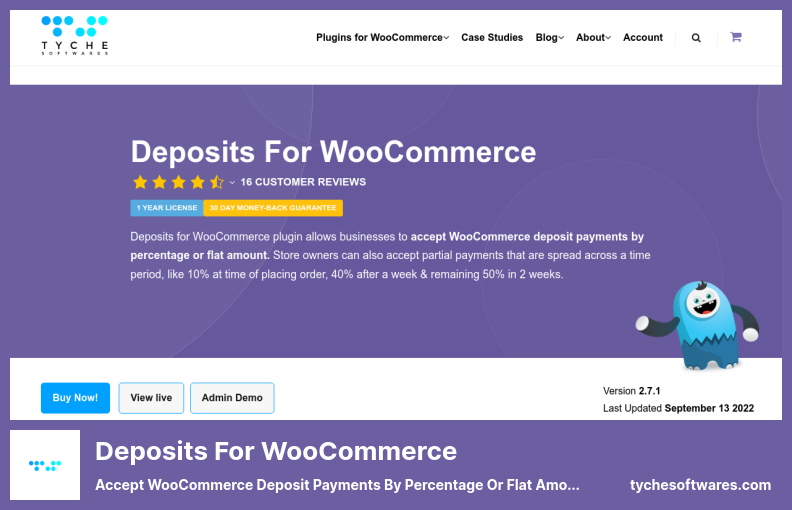 WooCommerce 插件的存款 - 按百分比或固定金额接受 WooCommerce 存款付款