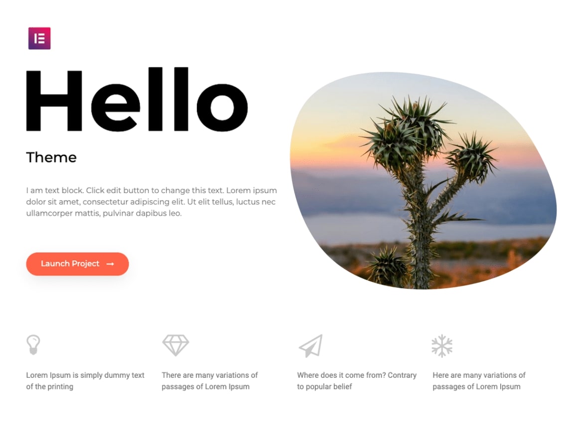 Elementor Hello-Design-Homepage