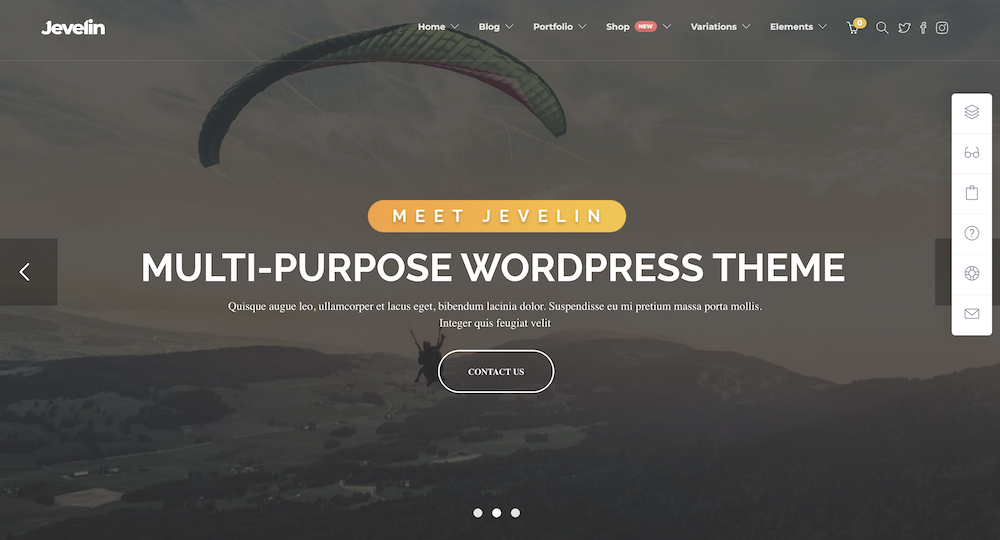 Jevelin 多用途 WordPress 主題