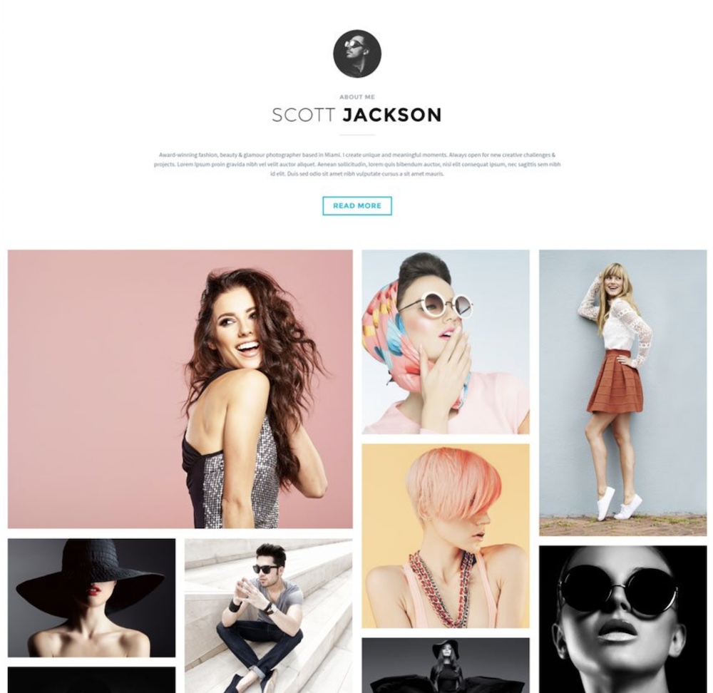 Tema fotografico TheGem WordPress