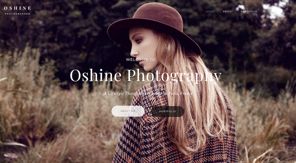 Tema fotografi Oshine