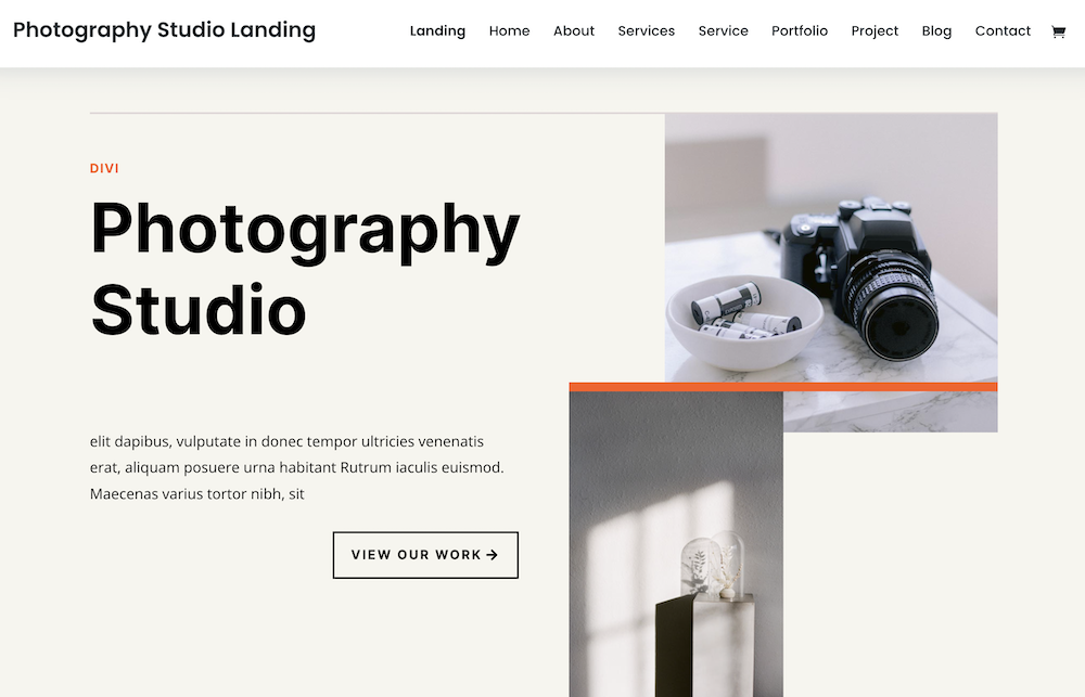 Divi WordPress Fotografie-Theme