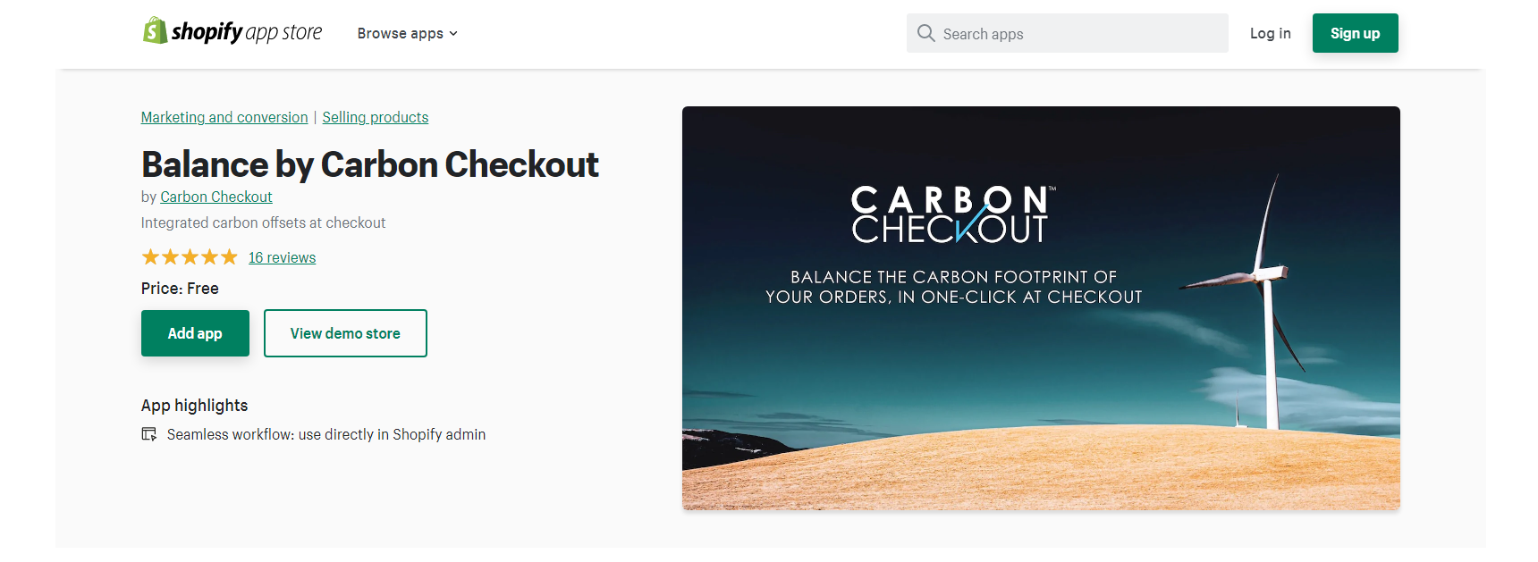 Balance by Carbon Checkout - shopify 结帐应用程序