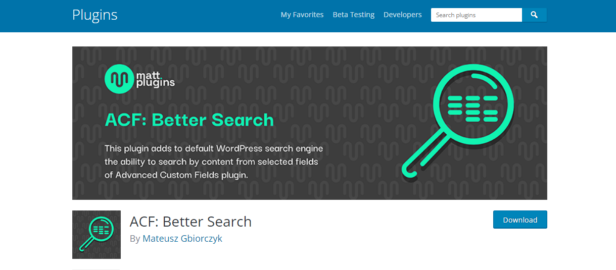 ACF Better Search - WordPress 自定义字段插件