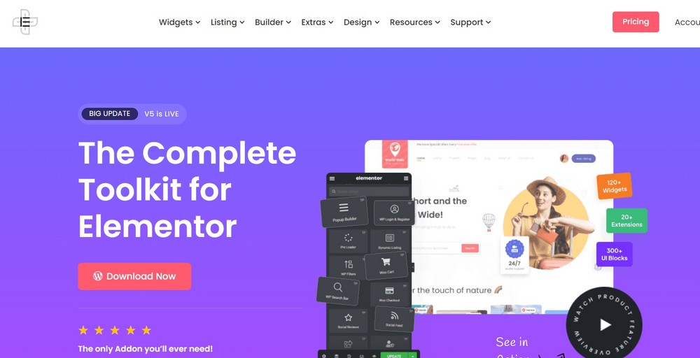 les plus addons pour elementor