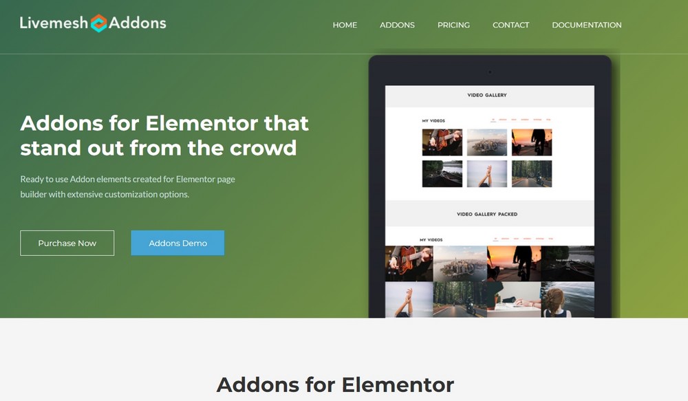 addons livemesh para elementor