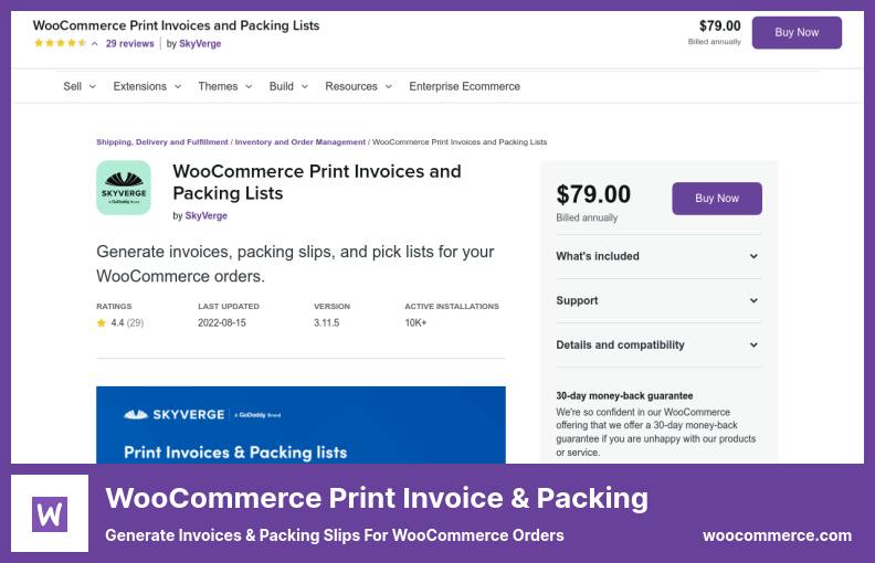 WooCommerce Drukuj fakturę i wtyczkę do pakowania - Generuj faktury i list przewozowy dla zamówień WooCommerce