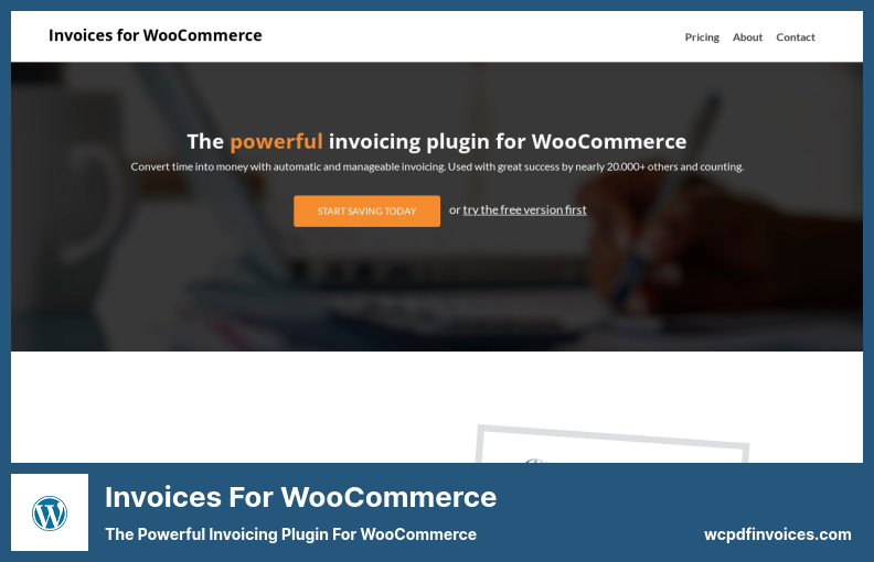 Invoices for WooCommerce Plugin - WooCommerce の強力な請求プラグイン