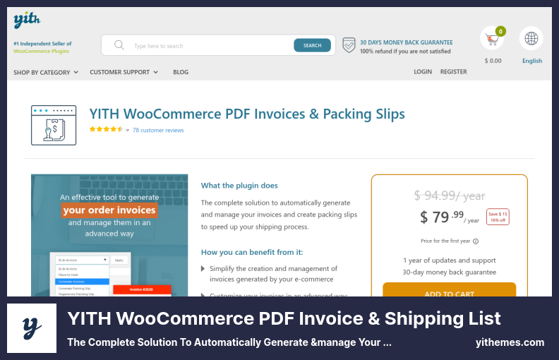 Плагин YITH WooCommerce PDF Invoice & Shipping List — комплексное решение для автоматического создания и управления вашими счетами