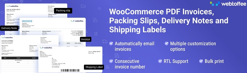 Version de base de WooCommerce PDF Facture et bon de livraison