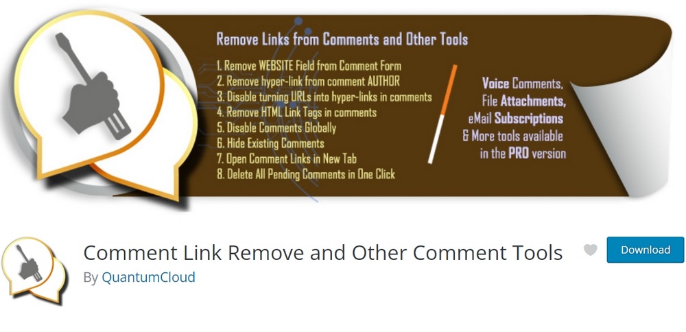 Comment supprimer le lien de commentaire et autres outils de commentaire