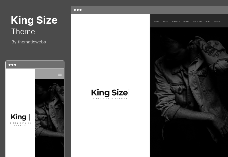 King Size Theme - سمة ووردبريس للمحفظة الإبداعية