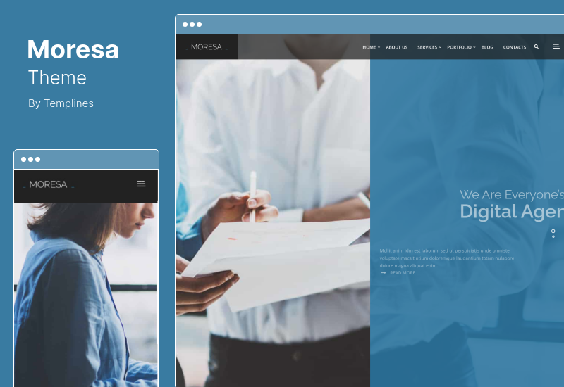 Moresa 테마 - Startup Agency WordPress 테마