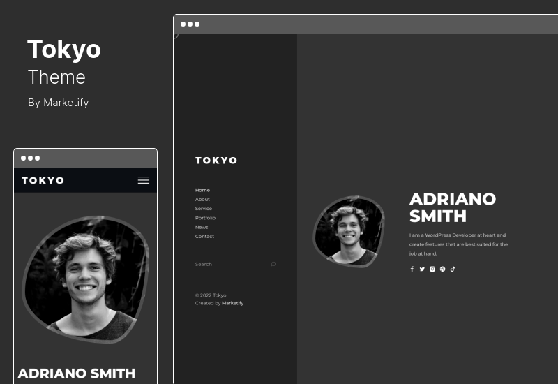 Tema de Tokio - Tema de WordPress para portafolio personal