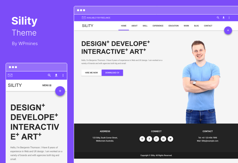 Sility Theme - vCard, CV & Resume WordPress Theme