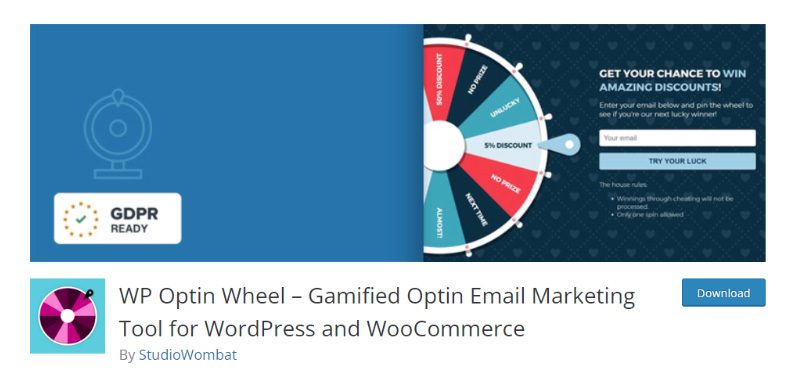 WP Optin Wheel plugin