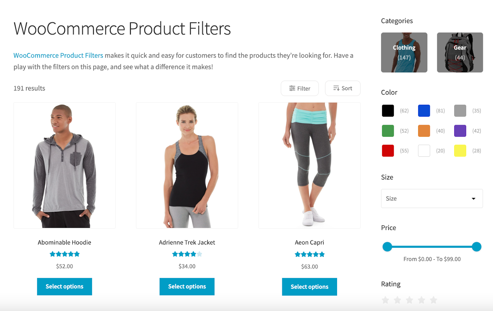 WooCommerce Product Filters demo