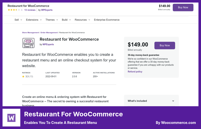 Плагин Restaurant for WooCommerce — позволяет создать меню ресторана