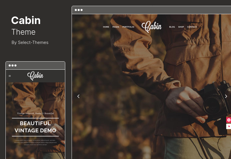 Tema Kabin - Tema WordPress Vintage Yang Indah