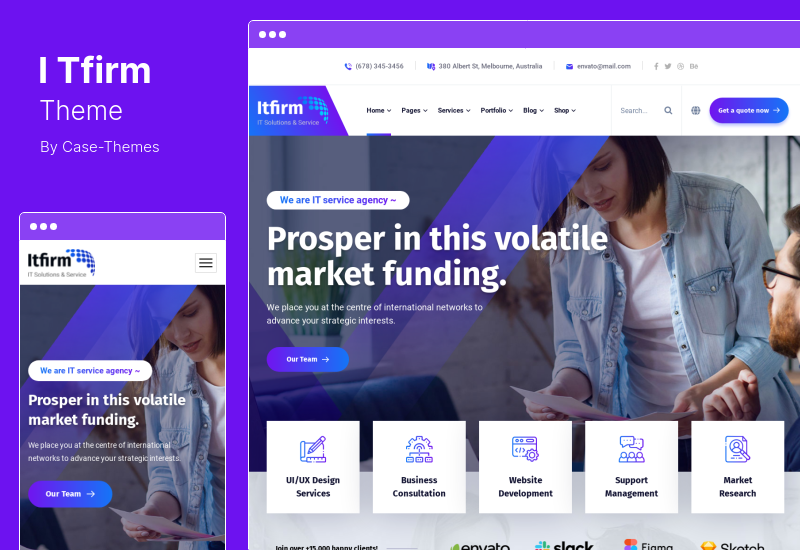 Tema ITfirm - Servizi di soluzioni IT Tema WordPress