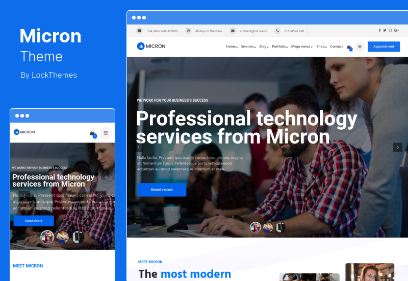 Tema Micron - Tecnologia IT Soluzioni e software Tema WordPress