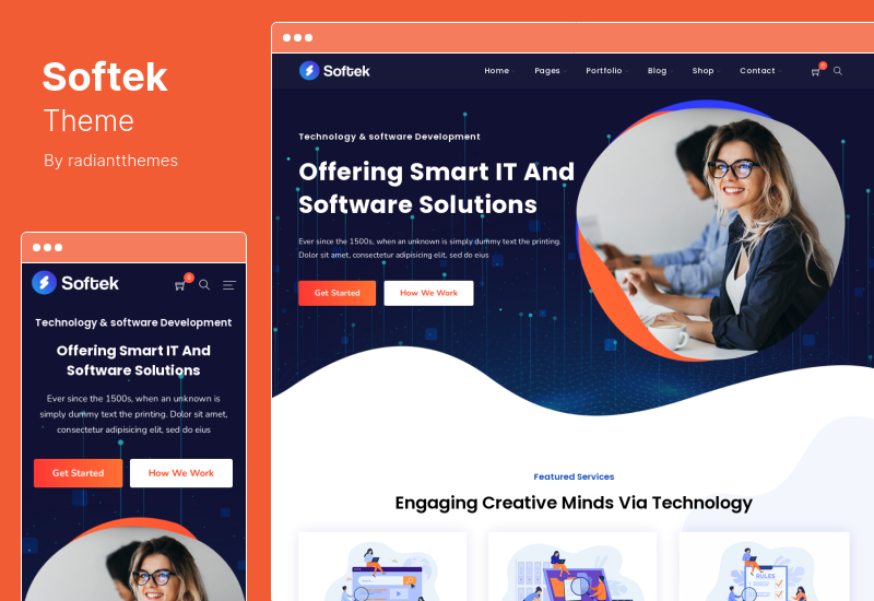 Softek Theme - Perangkat Lunak & Solusi IT Tema WordPress