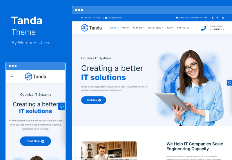 Tema Tanda - Tema WordPress pentru soluții IT