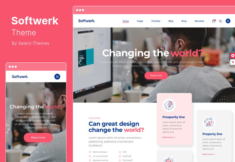 Softwerk Theme - Software & SaaS Startup WordPress Theme