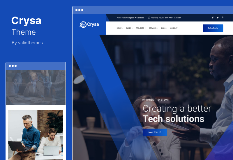 Crysa 主題 - IT 解決方案 WordPress 主題