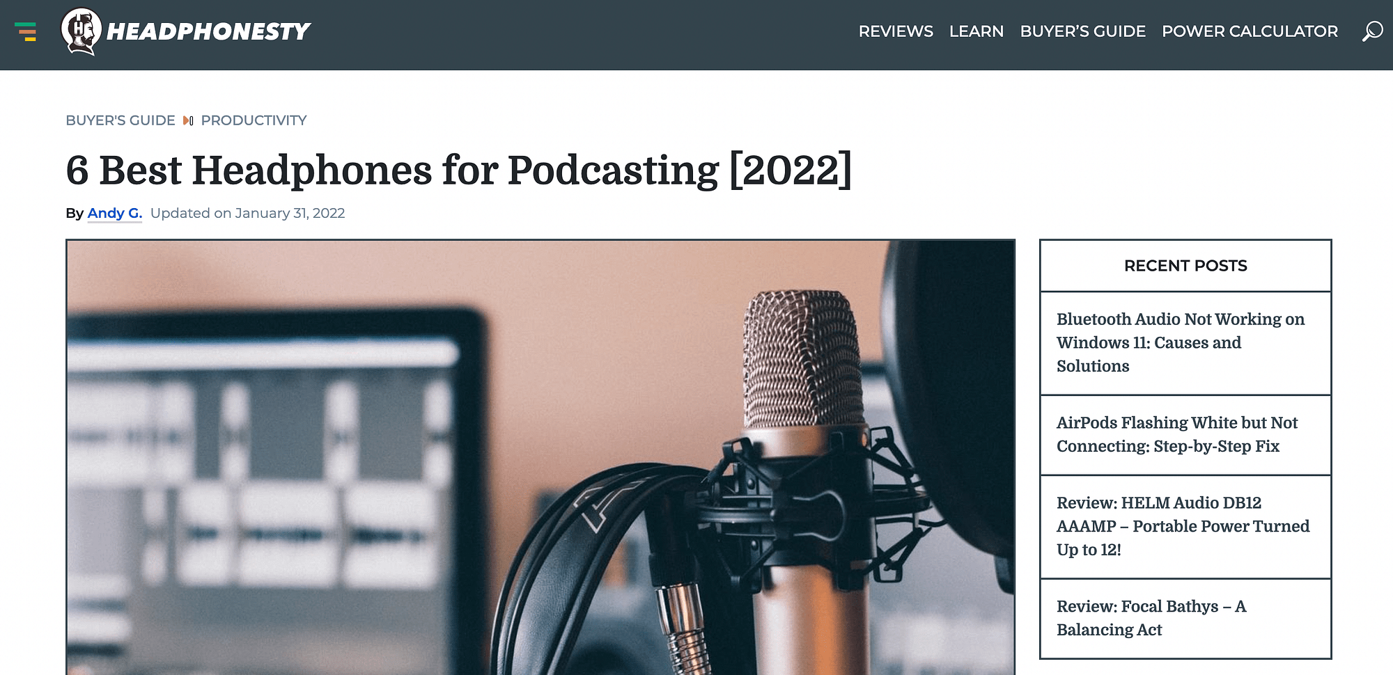 Guia de produtos da Amazon para os melhores fones de ouvido de podcasting 2022.