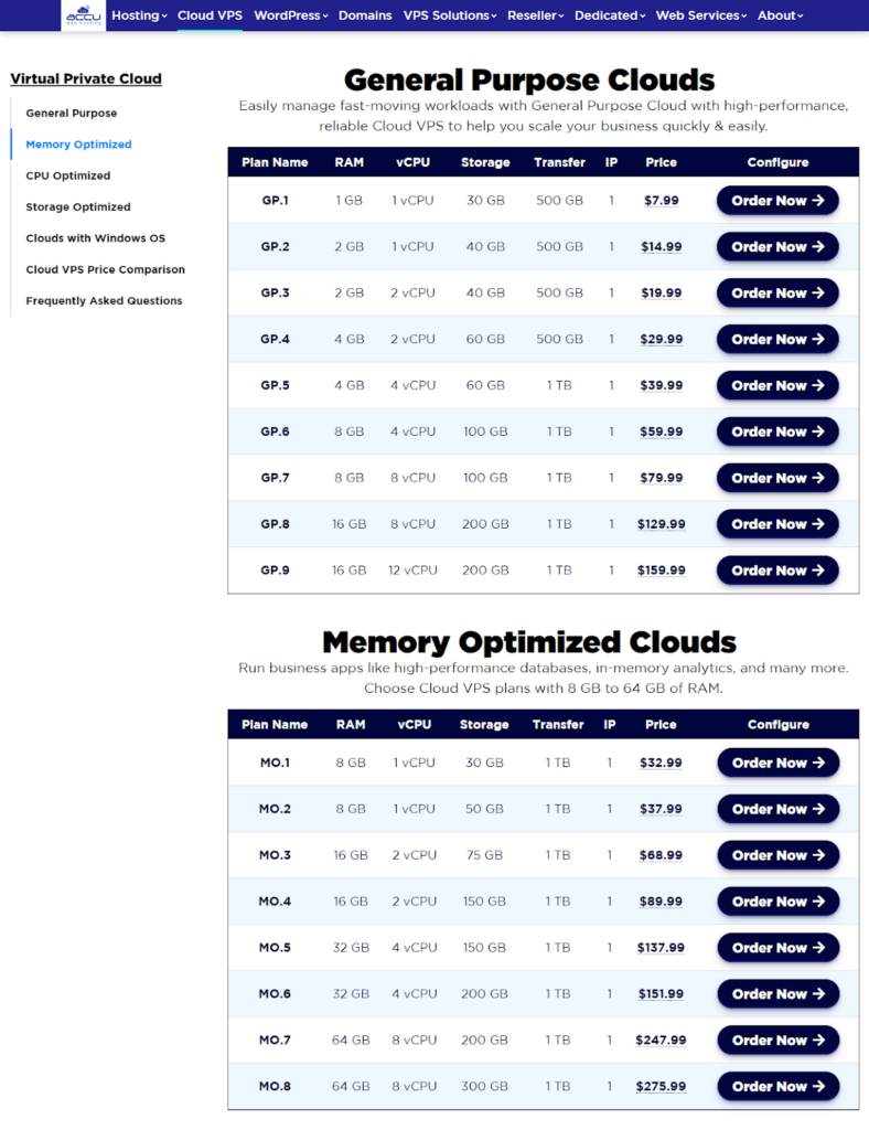 accuweb ホスティング料金