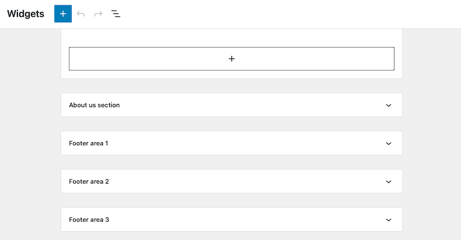 พื้นที่พร้อมวิดเจ็ตใน WordPress