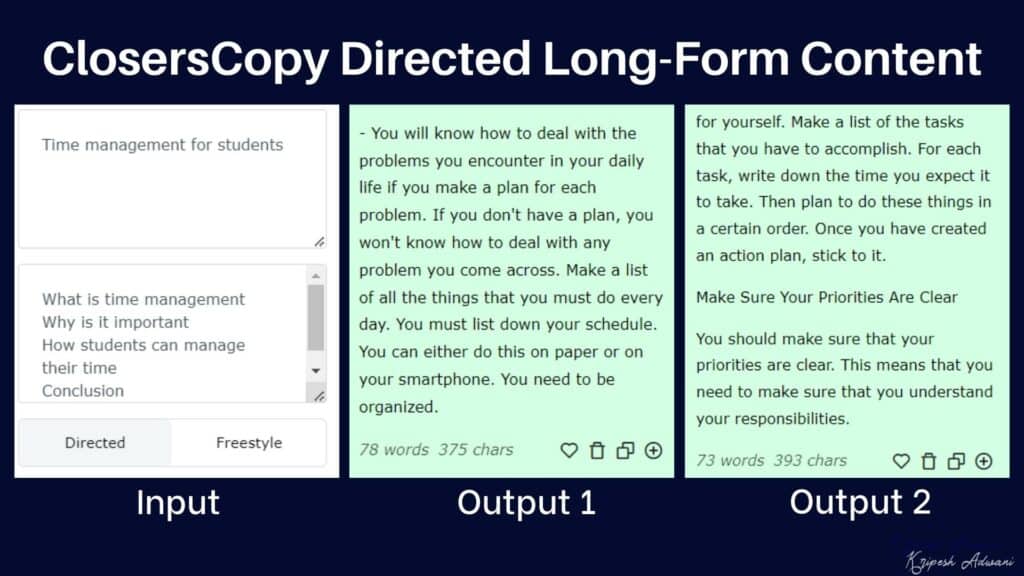 ClosersCopy contenuto in formato lungo diretto