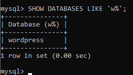 تصفية قائمة قواعد بيانات mysql