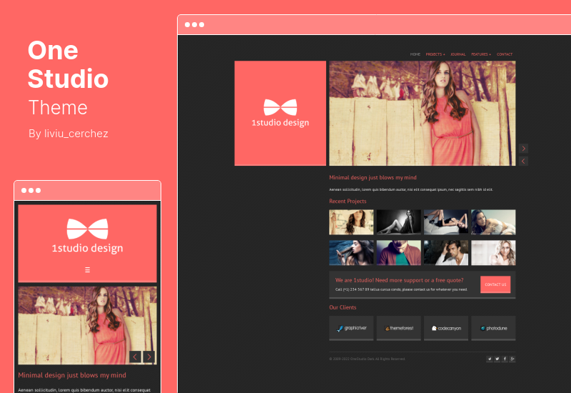 OneStudio Theme - Tema WordPress Responsif Unik