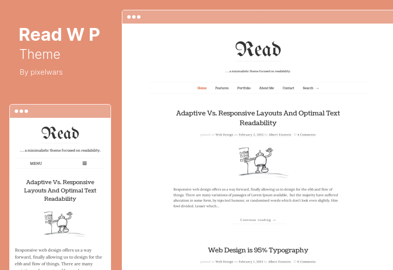 Baca Tema WP - Tema WordPress Blog Minimalis