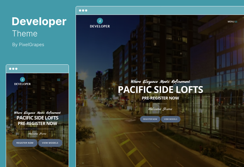 開発者向けテーマ - Builder、Contractor、Developer WordPress テーマ