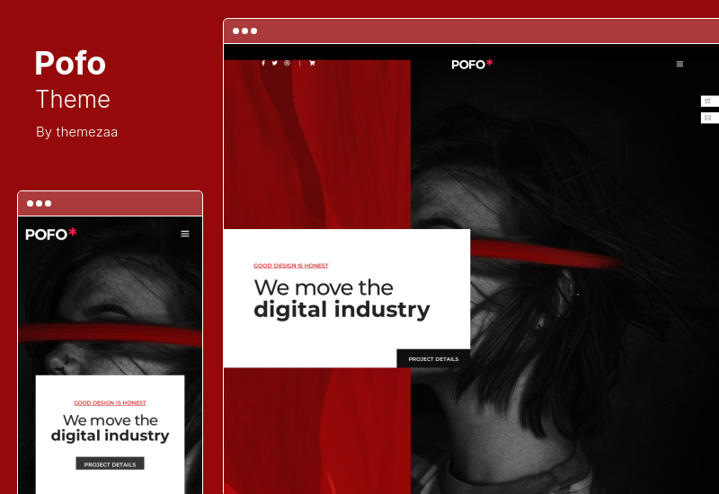 Pofo テーマ - クリエイティブなポートフォリオとブログの WordPress テーマ