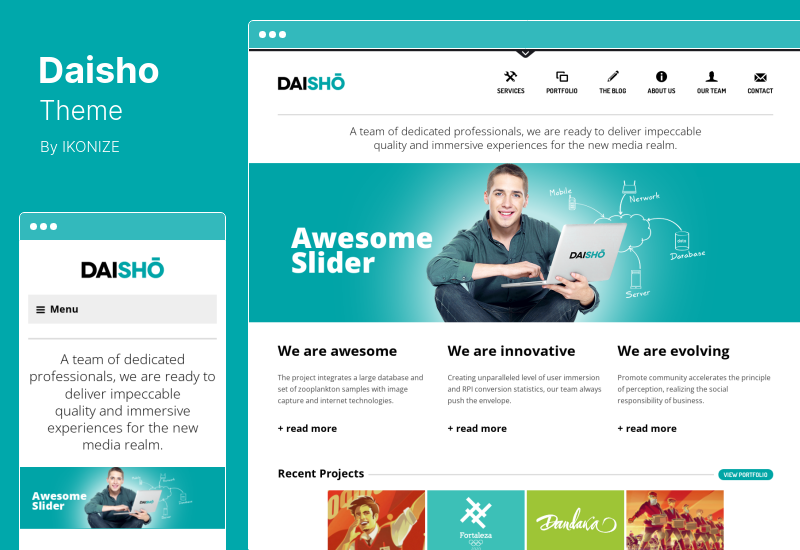 Daisho Theme - ผลงานที่ยืดหยุ่น WordPress Theme