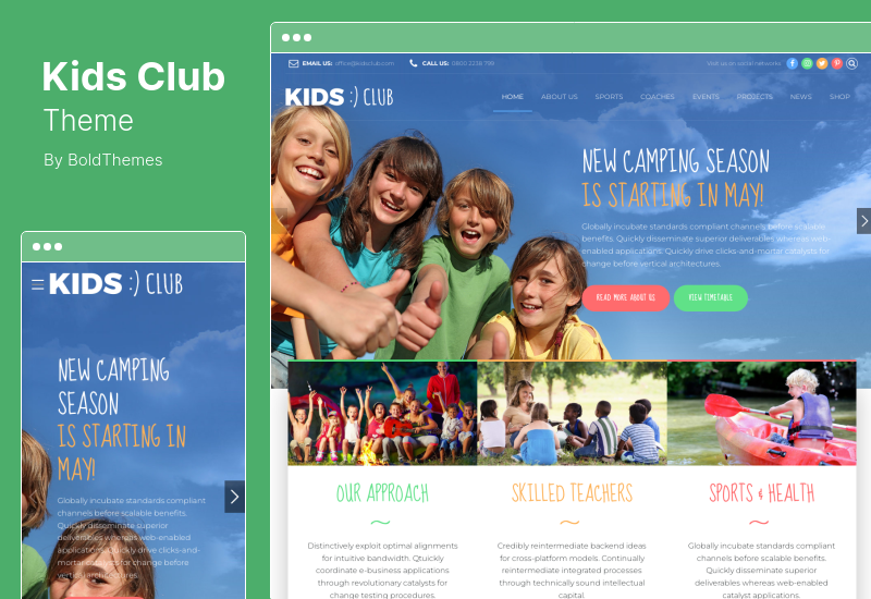 Kids Club Theme - WordPress тема для детского сада, школы и лагеря