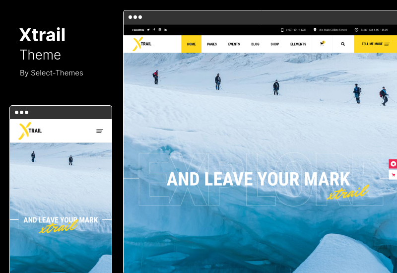 ธีม Xtrail - กีฬาเอ็กซ์ตรีมและกิจกรรมกลางแจ้ง WordPress Theme