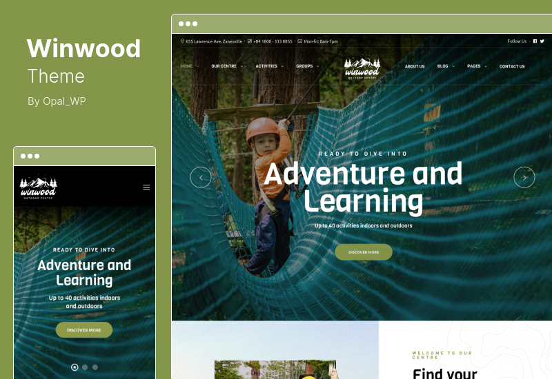 ธีม Winwood - ธีม WordPress กีฬาและกลางแจ้ง