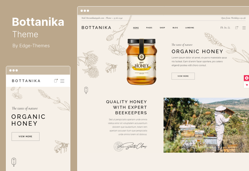 Bottanika Theme - Tema WordPress Toko Makanan Organik