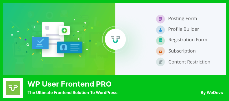 ปลั๊กอิน WP User Frontend PRO - โซลูชันส่วนหน้าขั้นสูงสุดสำหรับ WordPress