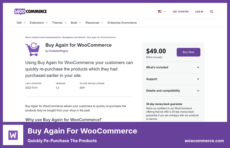 Cumpărați din nou pentru pluginul WooCommerce - Cumpărați rapid produsele