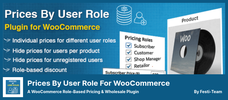 ราคาตามบทบาทผู้ใช้สำหรับปลั๊กอิน WooCommerce - การกำหนดราคาตามบทบาท WooCommerce & ปลั๊กอินขายส่ง