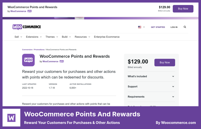 البرنامج المساعد للنقاط والمكافآت WooCommerce - كافئ عملائك على عمليات الشراء والإجراءات الأخرى