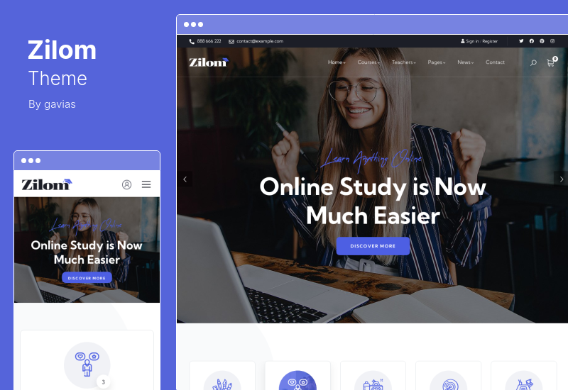 Zilom Theme - オンライン教育学習 WordPress テーマ