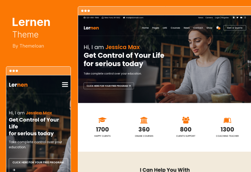 Lernen Theme - การฝึกสอนหลักสูตรออนไลน์และการศึกษา WordPress Theme